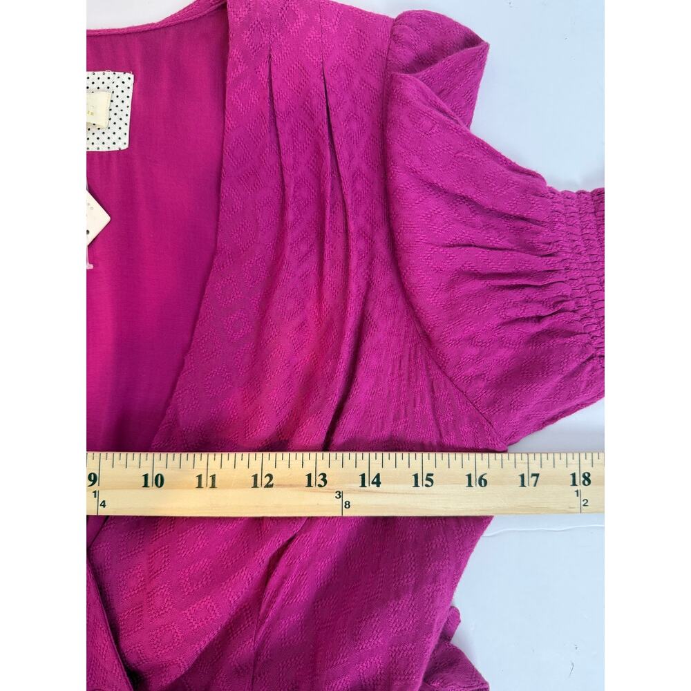 NWT Maeve Anthropologie Wrap Dress Sz 2 Raspberry - Picture 5 of 8